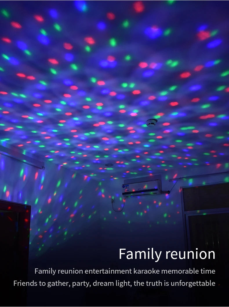 Lampă LED auto acoperiș stele atmosferă lampă wireless voce control RGB USB încărcare auto interior decorativ ambiental petrecere lumini