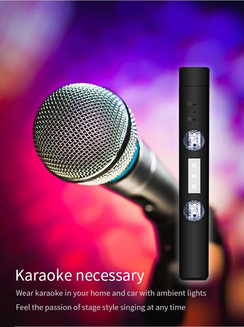 Lampă LED auto acoperiș stele atmosferă lampă wireless voce control RGB USB încărcare auto interior decorativ ambiental petrecere lumini