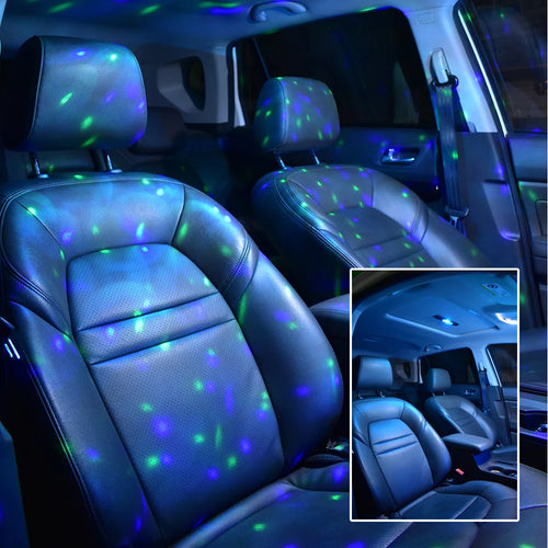 Lampă LED auto acoperiș stele atmosferă lampă wireless voce control RGB USB încărcare auto interior decorativ ambiental petrecere lumini